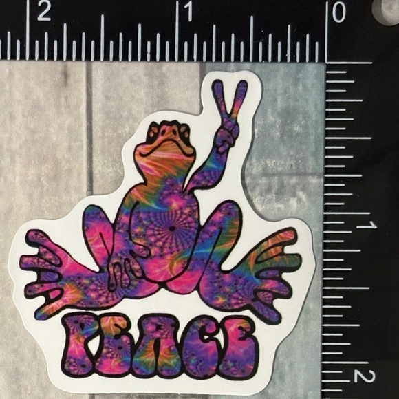 ๐10/$10๐ Psychedelic Frog Reusable Waterproof Vinyl Sticker Decal - Picture 1 of 1